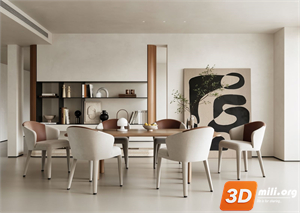 Dining Table Set Skp Files